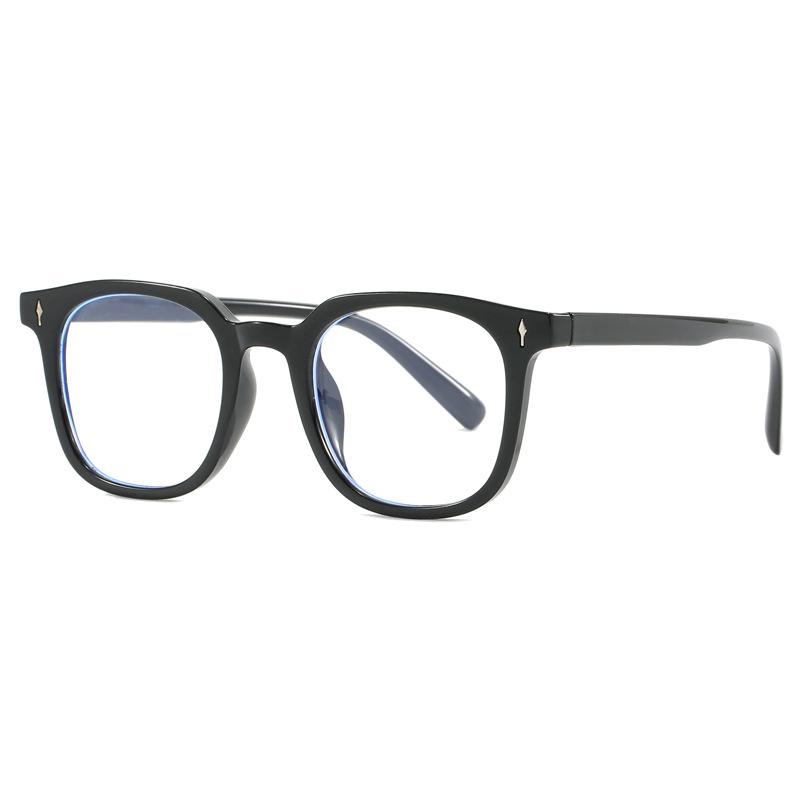 Korean Stylish Men's Glasses Square Shape Anti Blue Light Woman Glasses Frame Vintage Retro Style Man Glass