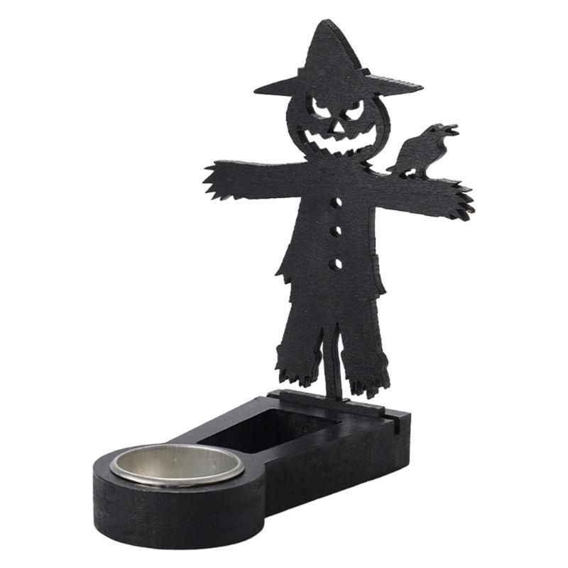 Funny Shadows Stand Wrought Iron Halloween Table Candlestick Decoration Home Ornament Candlelights Dinner Candle Holder