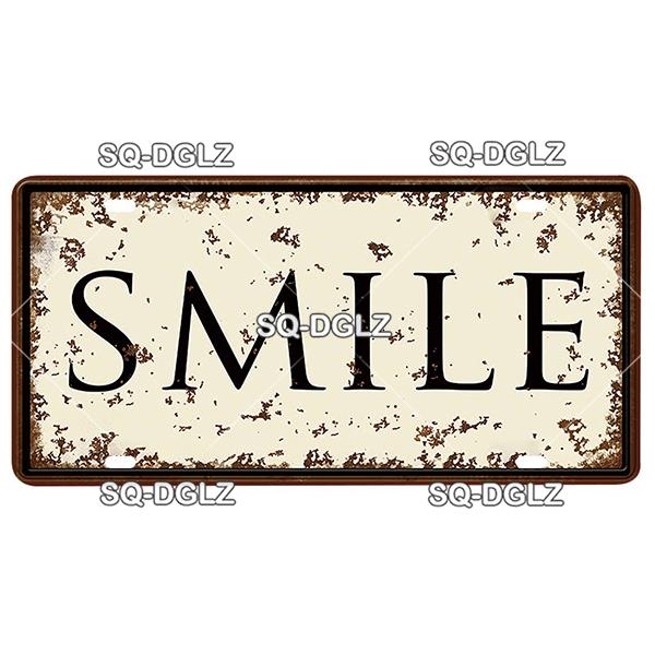 [SQ-DGLZ] Text Hope Love Home License Plate Tin Sign Store Bar Wall Decoration Metal Sign Home Decor Painting Plaques Art Poster