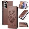 Luxus 3D Tier Leder Handy Brieftasche Hülle Buch Ständer Für iPhone 17 16 Pro Max Samsung Xiaomi Redmi Note 14 Honor Oppo Magnetischer Kartenhalter Klapphülle