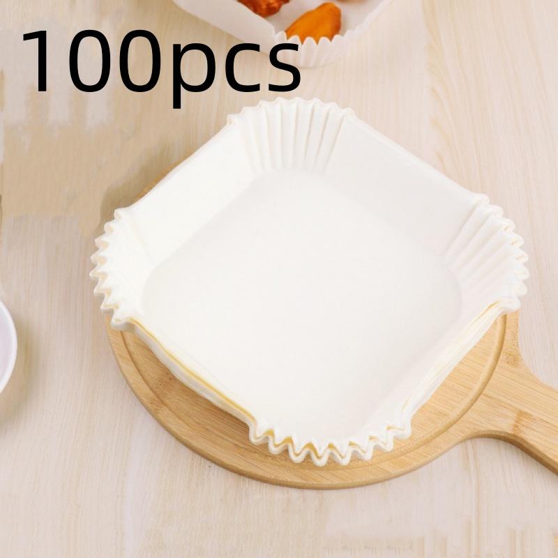 Air Fryer Paper Liner Disposable Oilproof Nonstick Baking Papers Round Square Food Grade Parchment Kitchen Party Cooking Supply
