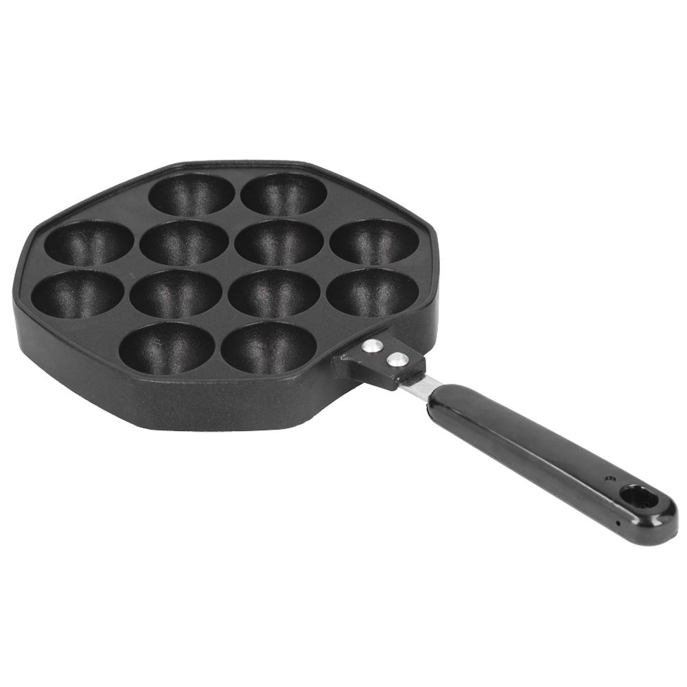 12 Cavities Aluminum Takoyaki Pan Maker Octopus Balls Egg Puffs Baking Pan Home Cooking Tools