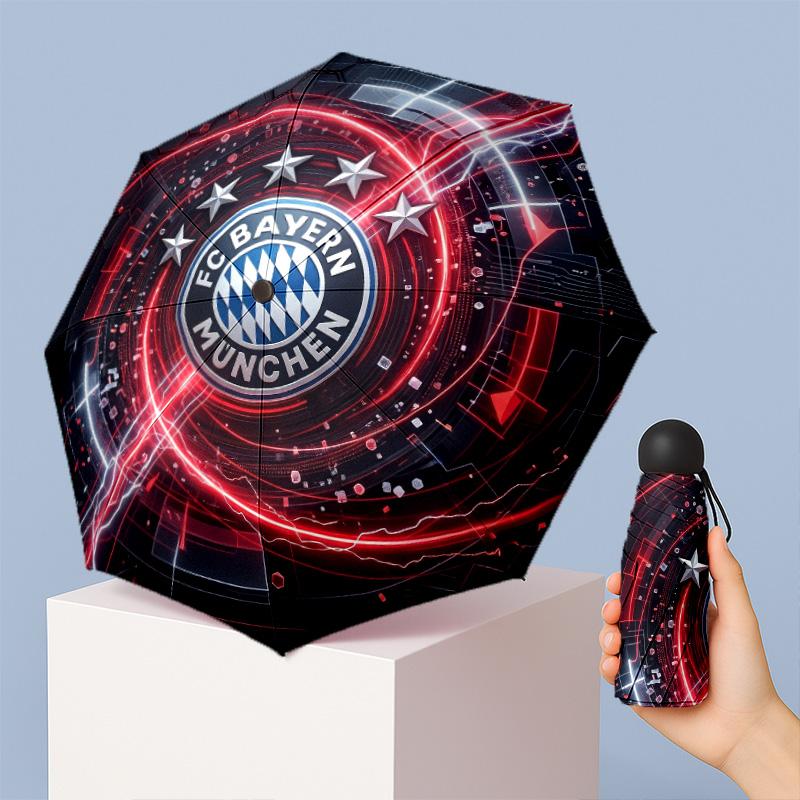 Ombrello Pieghevole Compatto Bayern Monaco con Stampa Mini 5 Pieghe 8 Stecche Antivento Impermeabile Leggero Portatile