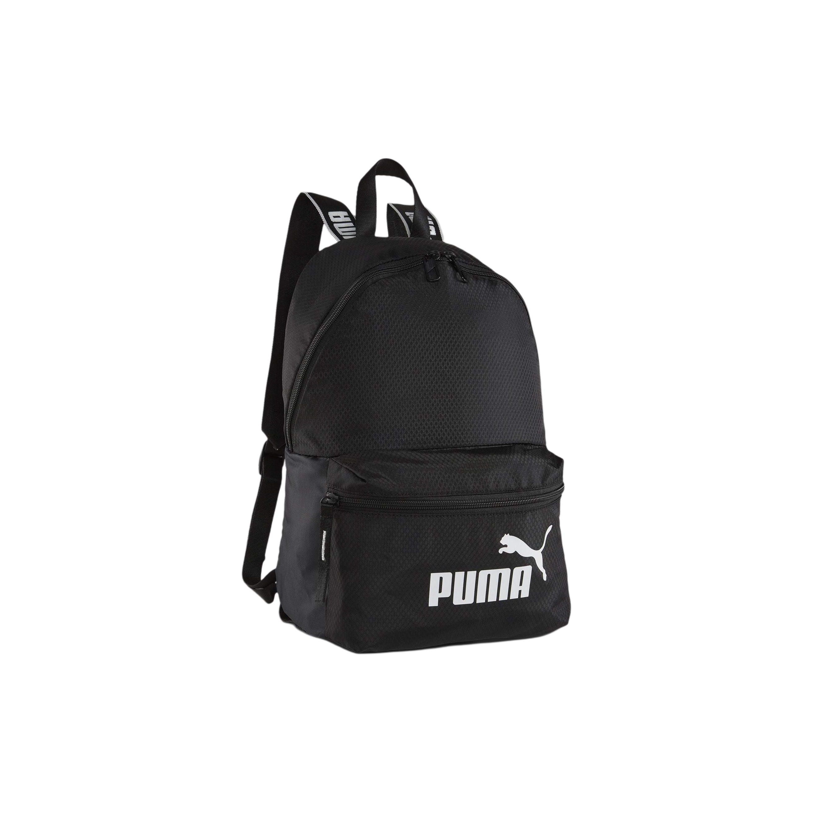 Puma Two-Way Opening Metal Zipper Polyester Backpack Women Backpack Black 090269-01 Black