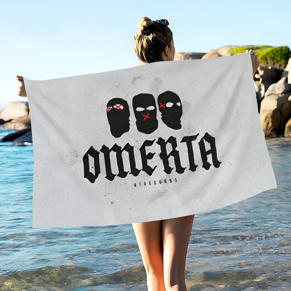 Rapper O-Omerta Mikrofiber Strandhåndklæde Absorberende Hurtigttørrende Blødt Yoga Svømning Resort Bjergbestigning Håndklæde
