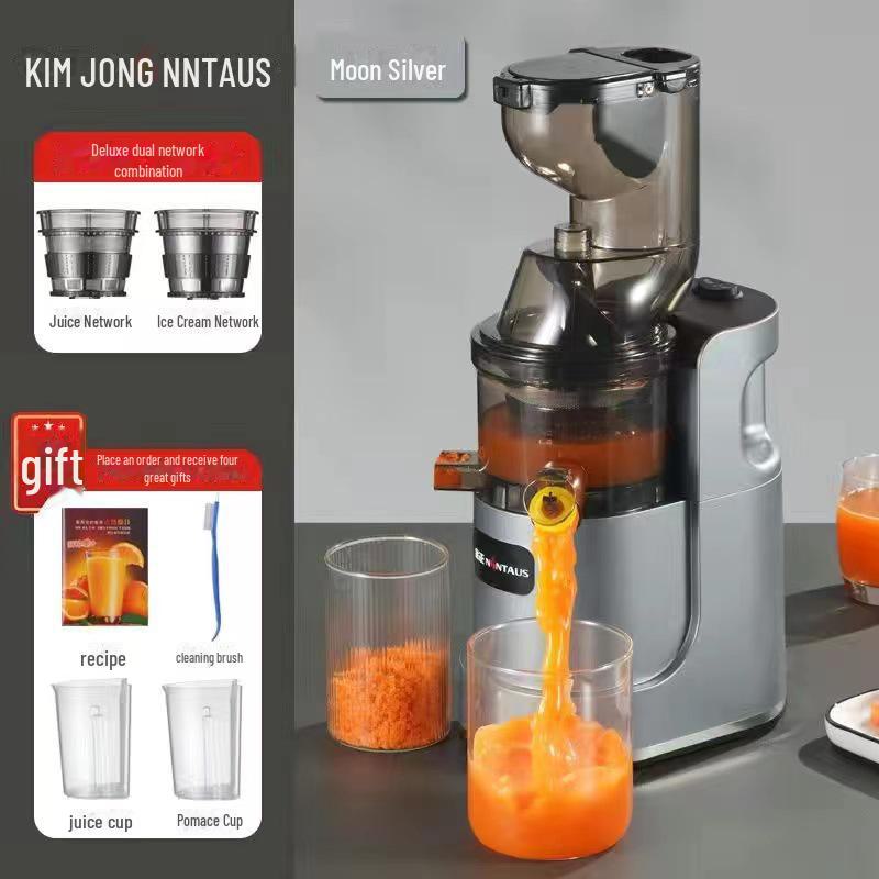 Stainless Steel Juicer with Juice and Pulp Separation - Home Automatic, Large and Small Caliber, Gift Option