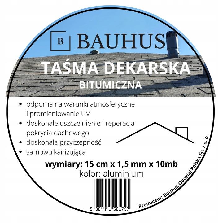 Bauhus Sealing Roofing Bitumen Tape 15cm/10m Aluminum