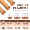 8/16PC Chair Leg Floor Protectors for Hardwood Floors Silicone Chair Caps Covers Furniture Pads Sliders W/ Wrapped Felt Bottom