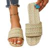 Woven one-word slippers women's wear light casual beach cool slippers