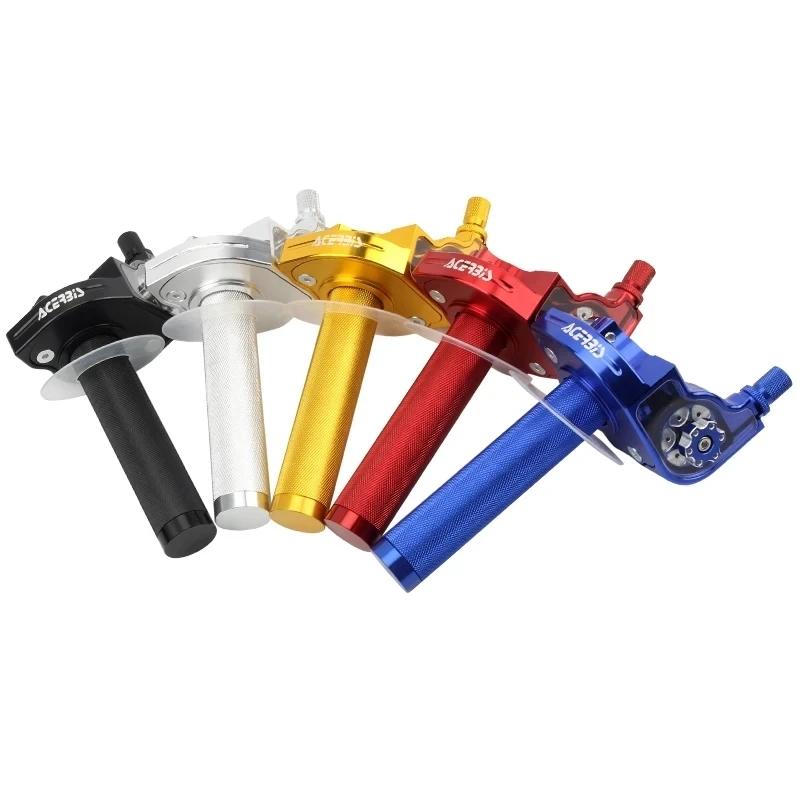 CNC Aluminum 22mm For Moped Scooter ATV Quad Bike Motorcycle Universal Accelerator Throttle Twist Grips Handlebars Cable Throttles 2