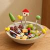6 Pezzi Forchette da Torta Riutilizzabili in Acciaio Inossidabile Cartone Animato Carine Forchette Frutta Forchetta da Dessert Frutta Stoviglie per Feste