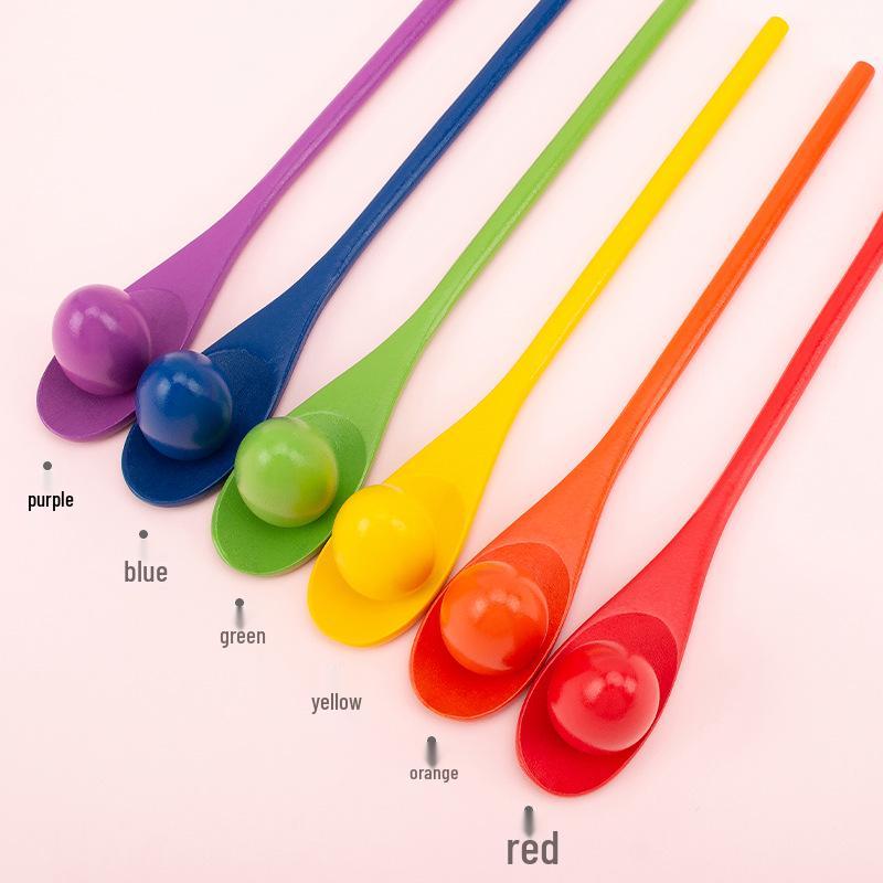 Wooden Spoon & Ball Balance Toy for Kids: Outdoor Sensory Integration & Parent-Child Play
