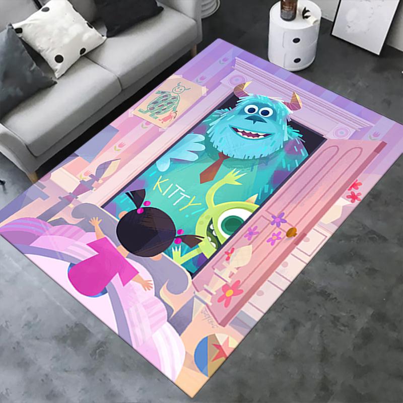 Office Rug Monsters, Inc. Theme 3D Printed Anti-Slip Rug-Machine Washable for Living Room