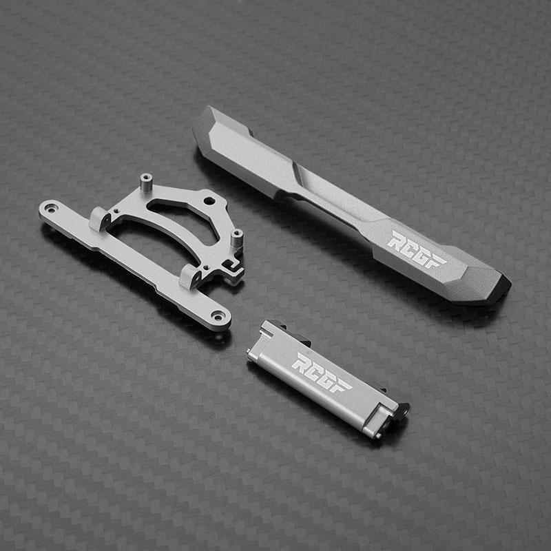 2pieces 1/24 Rear Bumper RC Upgrade Part Aluminum Alloy Durable Rc Rear Bumper For Axial SCX24 RC Car Part RC Car Accessories