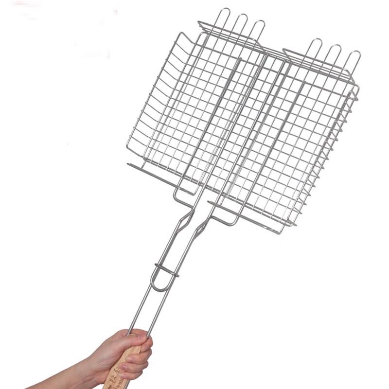BBQ Master Double-Sided Fish Grilling Basket Clamp