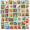 50 Retro Stamps Graffiti Stickers Personalized Creative Nordic Style Hand Account Decorative Stickers