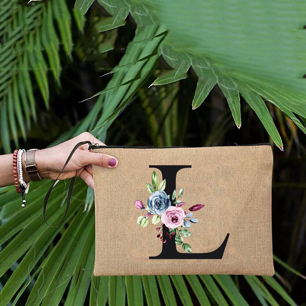 Простой льняной клатч на запястье — фото 12