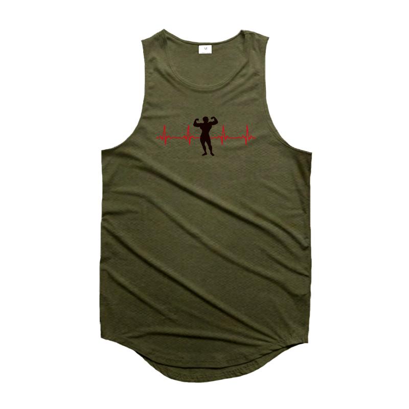 Muscleguys Mens Gym Clothing Fitness Sleeveless Vest Polyester Quick-drying Training Sweatshirt Sling