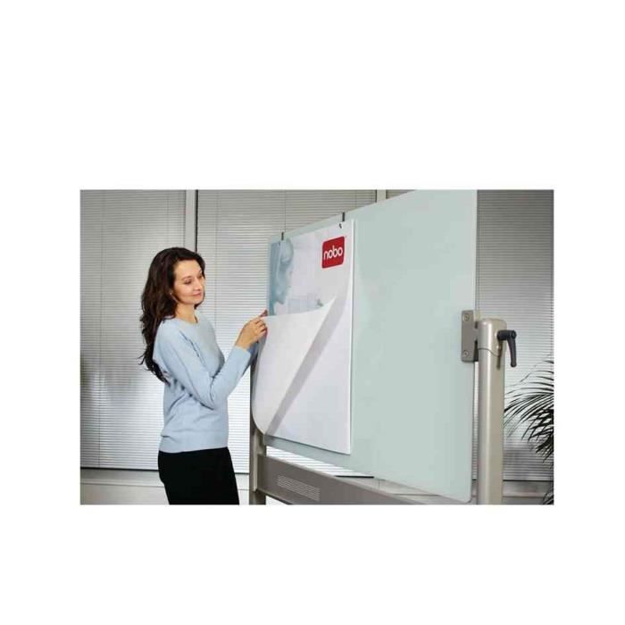 Tableau Magnétique En Verre - Mobil - Diamond - 1200 X 900 Mm - Surface Inscriptible - 2 Faces Pivotables