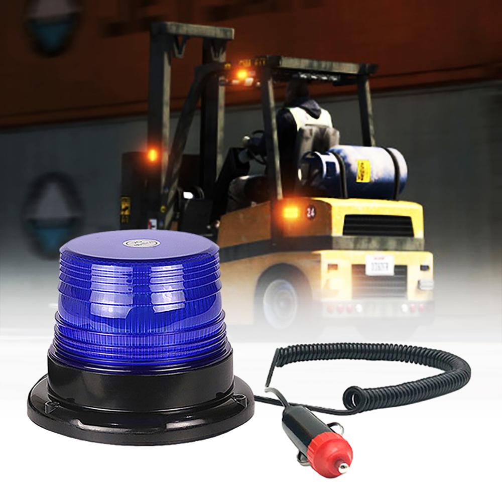 

Сигнальная лампа на крыше автомобиля, грузовика, аварийный светодиодный проблесковый маячок с магнитной основой для безопасности, авто 12 В, 24 В-80 В синий