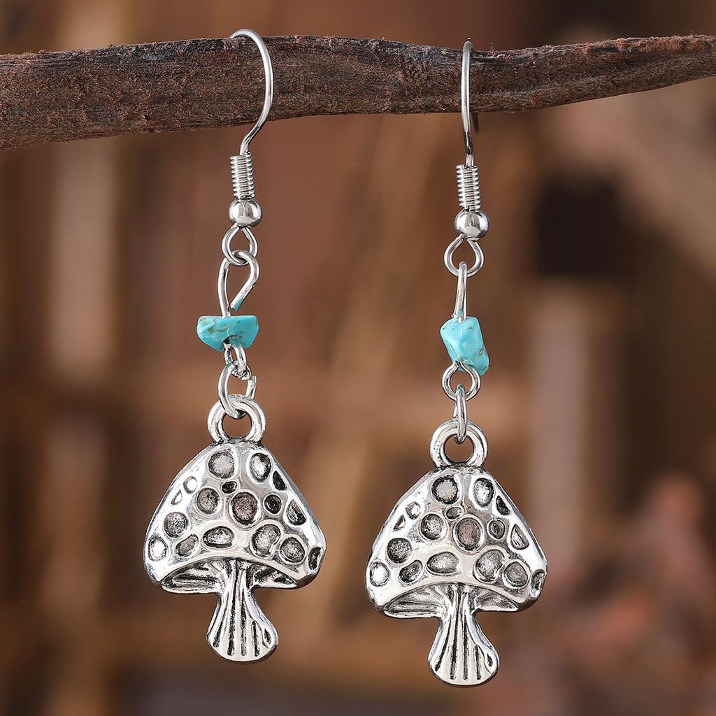 European and American New Funny Retro Multi-style Alloy Pendant Earrings, Simple Niche Ear Jewelry