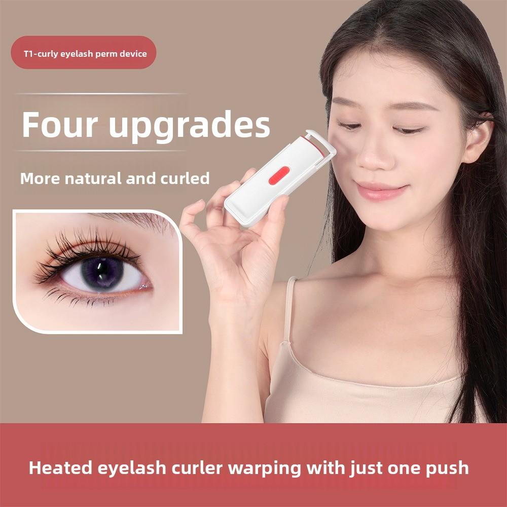 Mini Heated Eyelash Curler Fast Heating Eyelash Lift Curling Clip Lash Curling Applicator  Women
