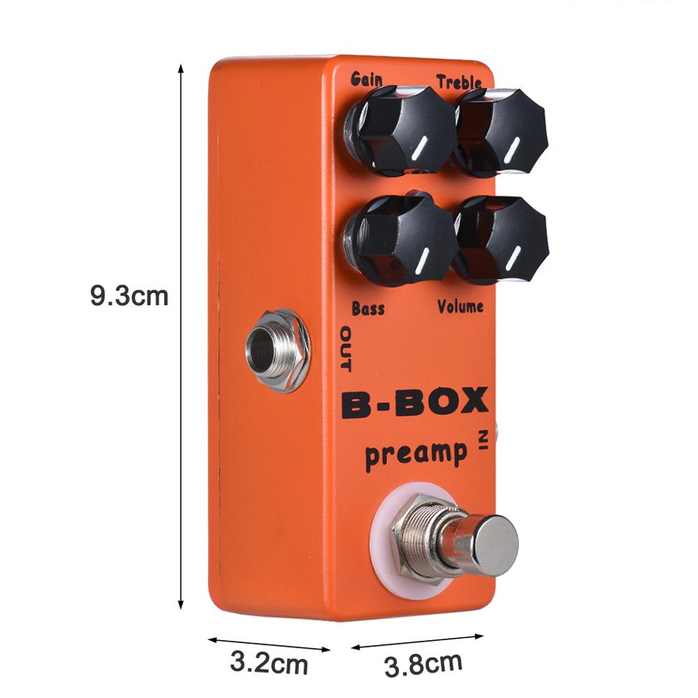 MOSKYAudio B Box Electric Guitar Preamp Overdrive Effect Pedal Full Metal Shell True Bypass