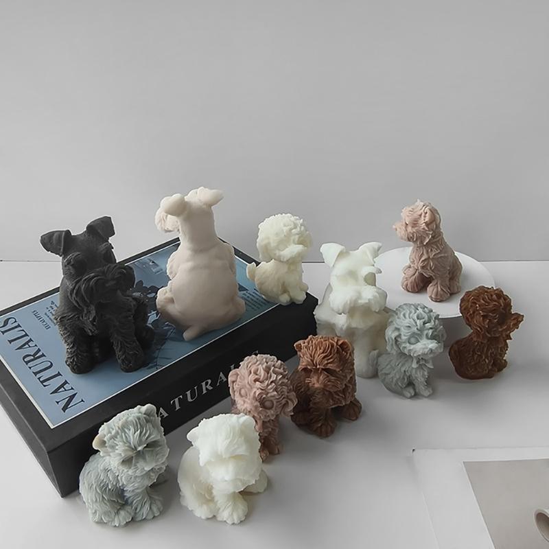 3D Dog Candle Silicone Mold Animal Candle Resin Mould for DIY Aromatherapy Candle Making Mould Soap Home Decorations
