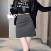 New Autumn/Winter 2025 Sequin Tweed High-Waisted Irregular Slim A-Line Skirt