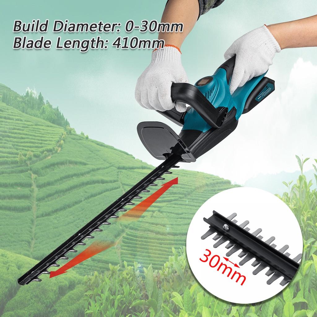 1500W 388VF Cordless Hedge Trimmer Electric Hedge Trimmer Cordless Battery Pruner Trimmer for Grass Garden Tool for Mak