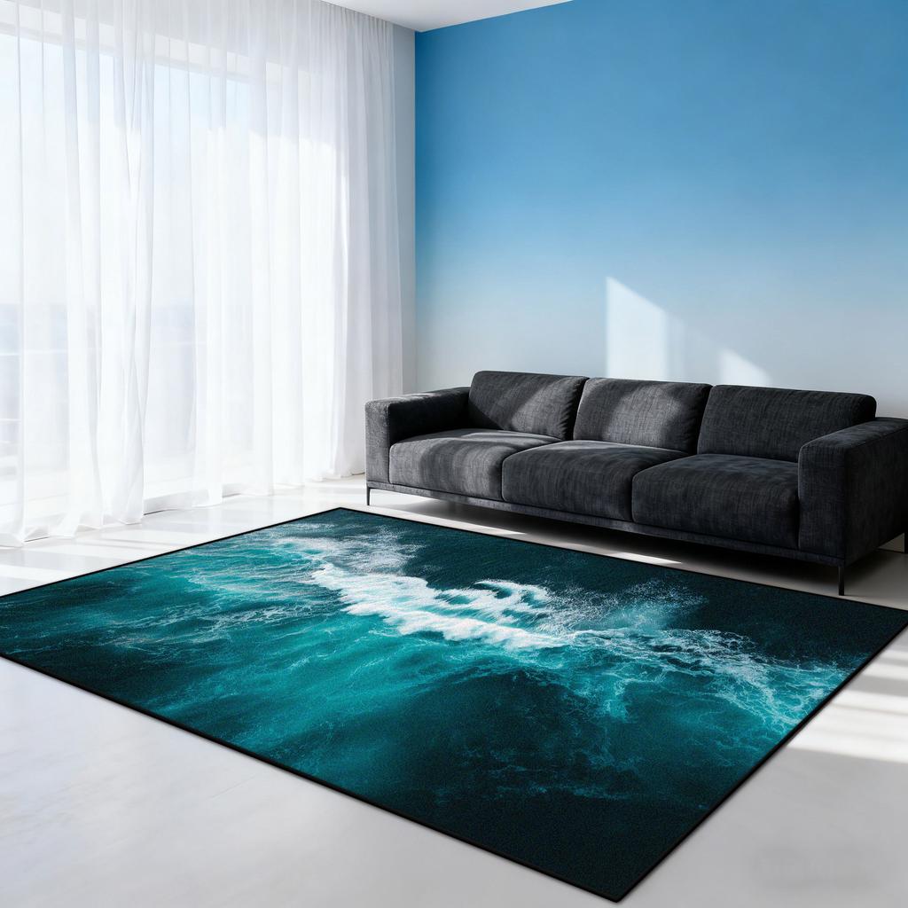 Ocean Waves Carpets for Living Room Decoration Floor Lounge Rug Large Area Rugs Bedroom Carpet Modern Home Living Room Decor Mat