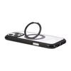 For iPhone 16 Pro Max Magnetic Case Stress Relief Kickstand TPU + PC Transparent Protective Phone Cover