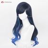 Hochwertige Shiraishi An Cosplay Perücke Lang 70cm Blauverlauf Lockiges Haar Hitzebeständig Synthetisches Haar Partyperücken + Perückenkappe