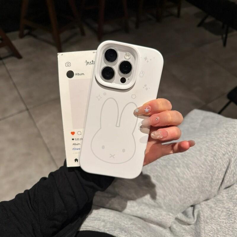 Line Miffy Rabbit is suitable for Apple 17promax mobile phone case iPhone16promax imitation liquid new model apple 16promax