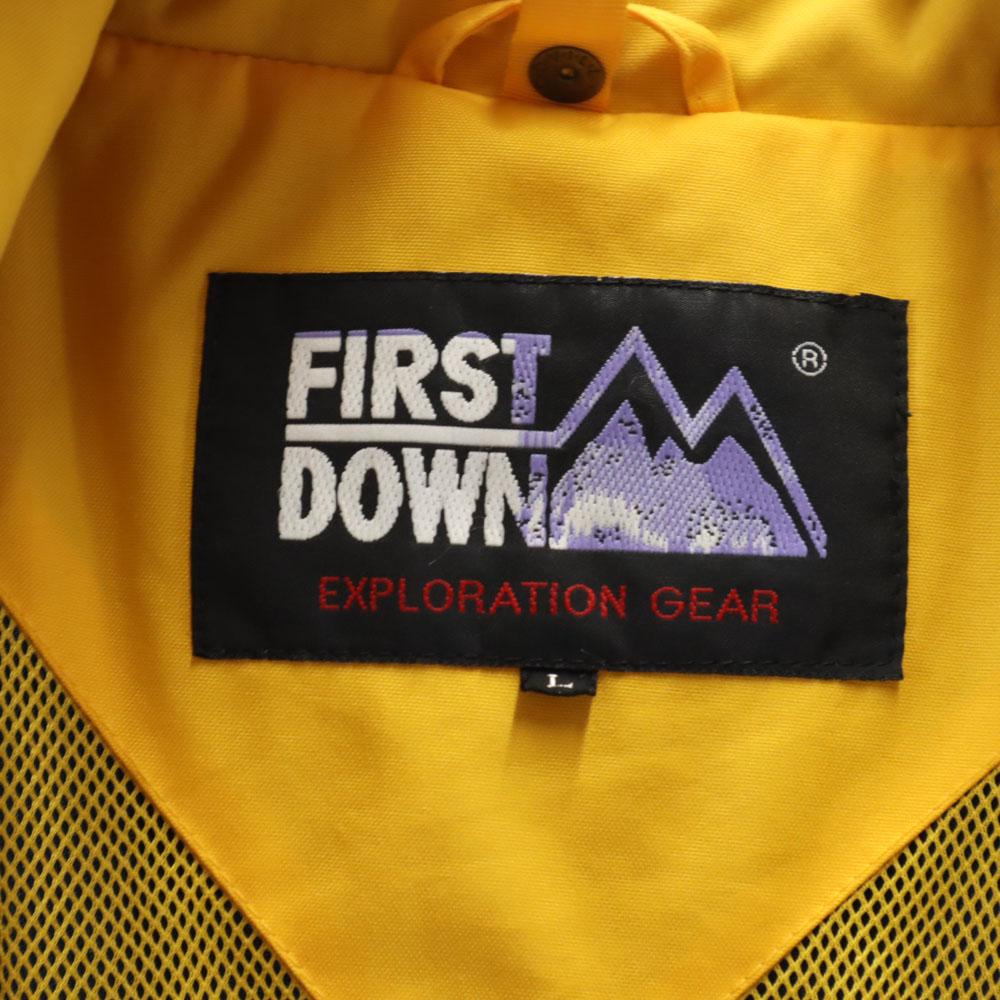 FIRSTDOWN 90s Old Long sleeve Nylon jacket L Navy system Mesh lining Men's Used