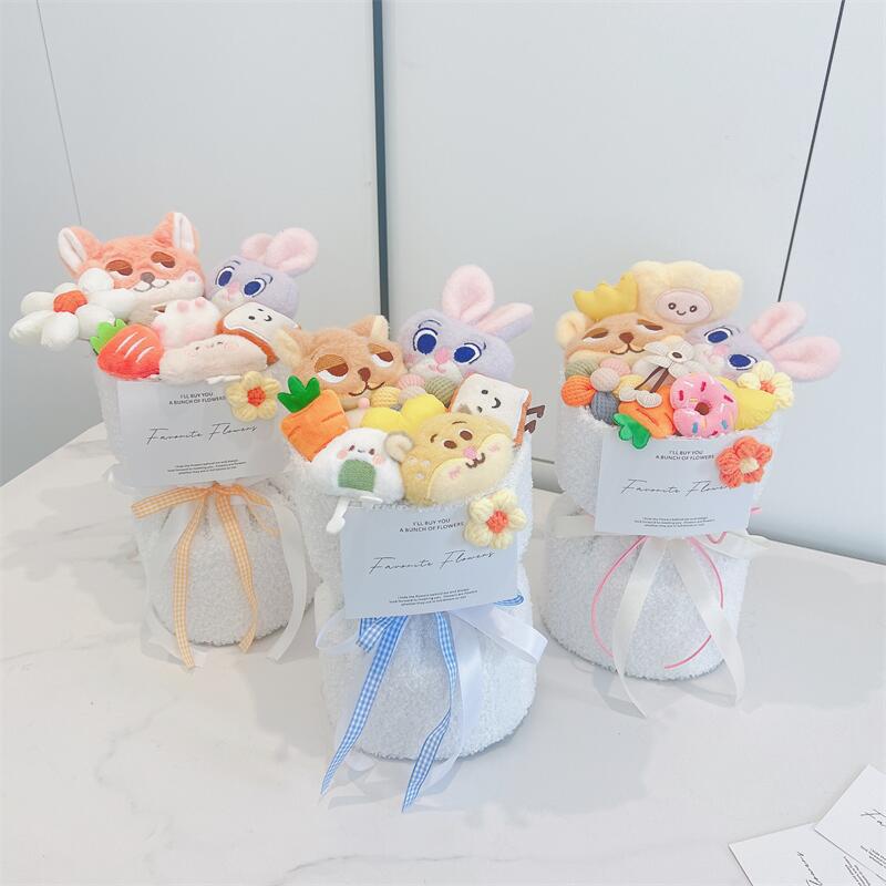 Valentine's & New Year Zootopia Plush Doll Bouquet Gift for Friends & Birthdays