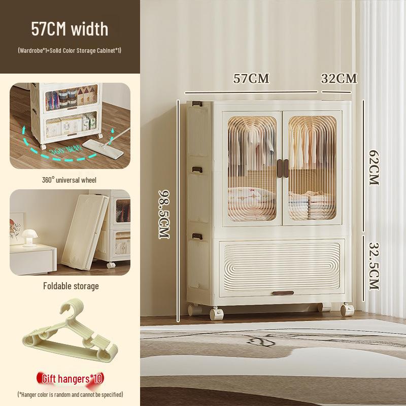 Children's Multi-layer Folding Wardrobe Storage Cabinet for Baby Clothes