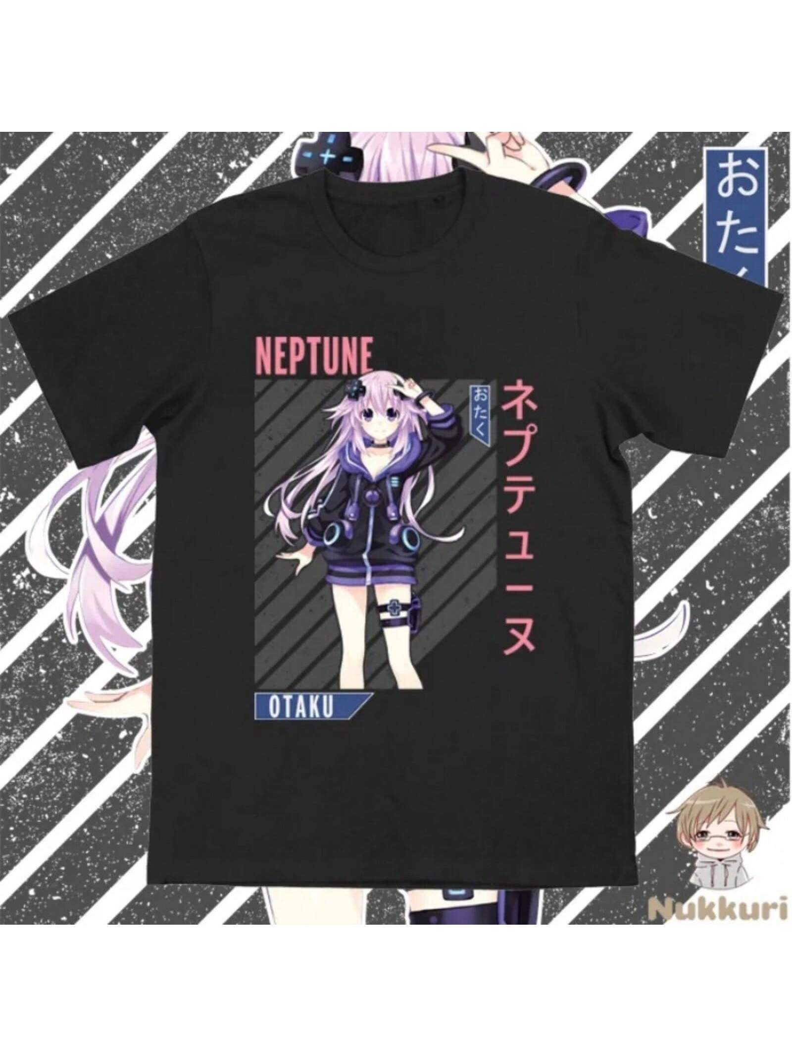 Japanese Anime Wo T-Shirt - Super Diunisexional Neptune - Neptune Wo Summer Fashion Top T-Shirt S разноцветный
