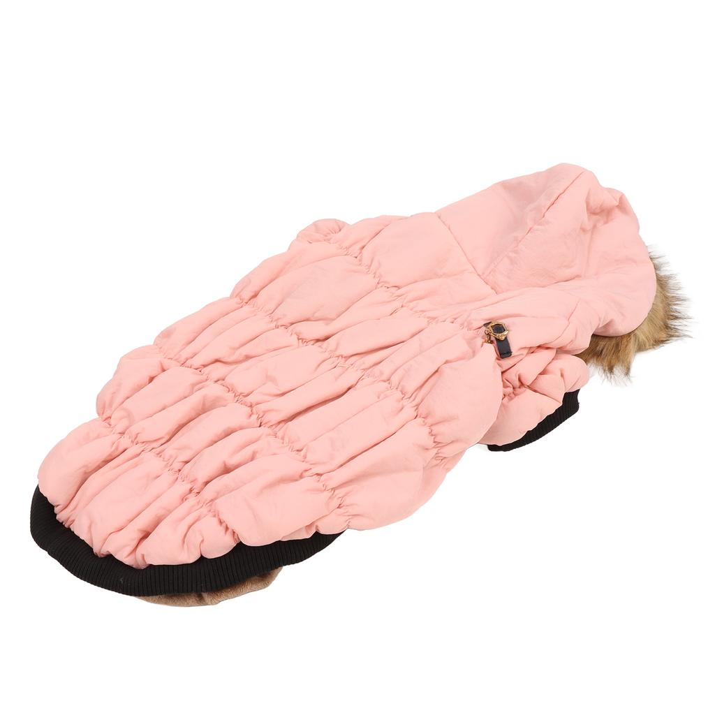 Dog Hooded Down Jacket Double Layer Thickening Pet Cold Weather Coat for Large Dogs