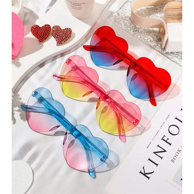 Adults Gradient Lenses Candy Color Heart-shaped Sunglasses Shades Party Sun Glasses Heart Glasses