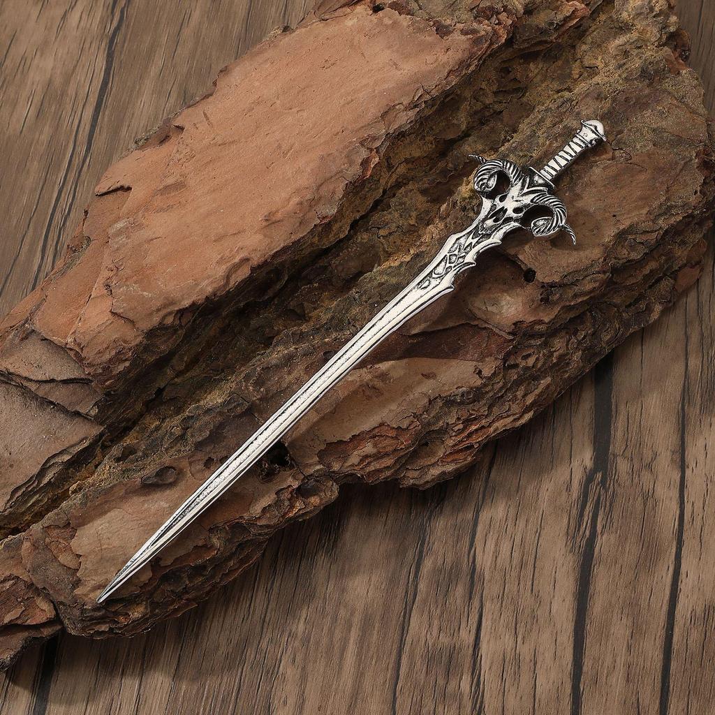 Viking Gothic Skull Ram Head Sword Hair Stick - Norwegian Style Party Accessory