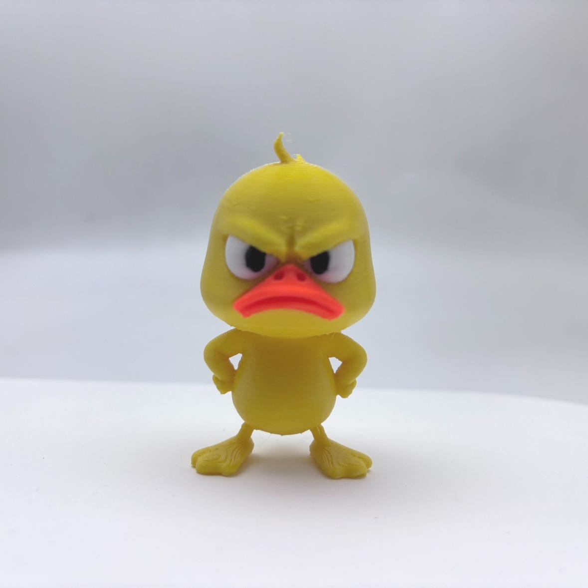 Cute Angry Yellow Duck Costume Statue, Cross Waist and Chest Embracing Angry Yellow Duck Decoration, Halloween Duck