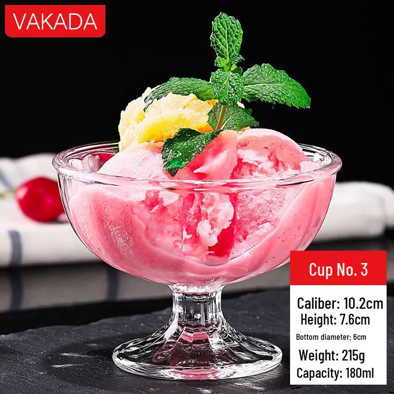 Glass Ice Cream Dessert Bowl