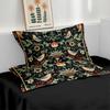 3pcs Black Retro Floral Print Coreless Duvet Cover Set Multi Size Bedroom Dormitory Soft and Comfortable Machine Washable