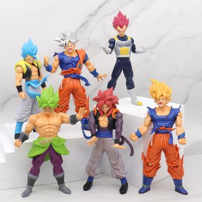 Anime 17-18CM Dragon Ball Z Super Saiyan Son Goku Broly Vegeta Anime Akční Figurka Model Dárky Sběratelské Figurky pro Děti