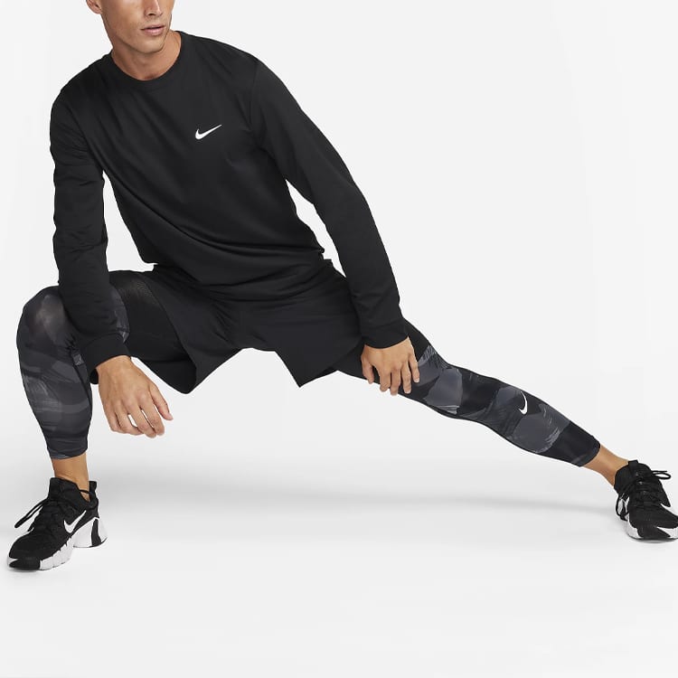 Nike T Shirts Men's Black Crew Neck Moderate Straight Fit FB8584-010