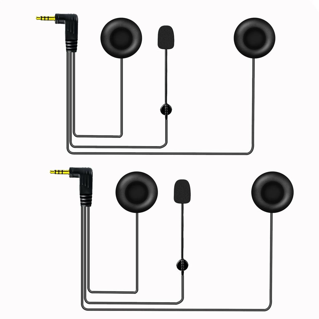 EJEAS 3.5mm Jack HiFi CVC Noise Reduction Microphone Headset for V6 Series Q2 Q7 V4 Plus Motorcycle Helmet Earphones