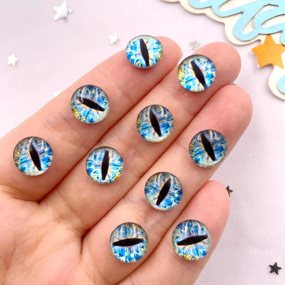 

10 шт. Симпатичные 1 см выпуклые круглые стеклянные полубусины с плоской задней частью, стразы, аппликация, сделай сам, скрапбукинг, ювелирные изделия, аксессуары, ремесла