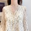 ITISF4 Women's Floral Lace Long Sleeve Top