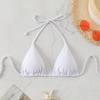 European & American Lace-Up Halter Bikini Top - Women's Beach & Hot Spring Swimwear 2025